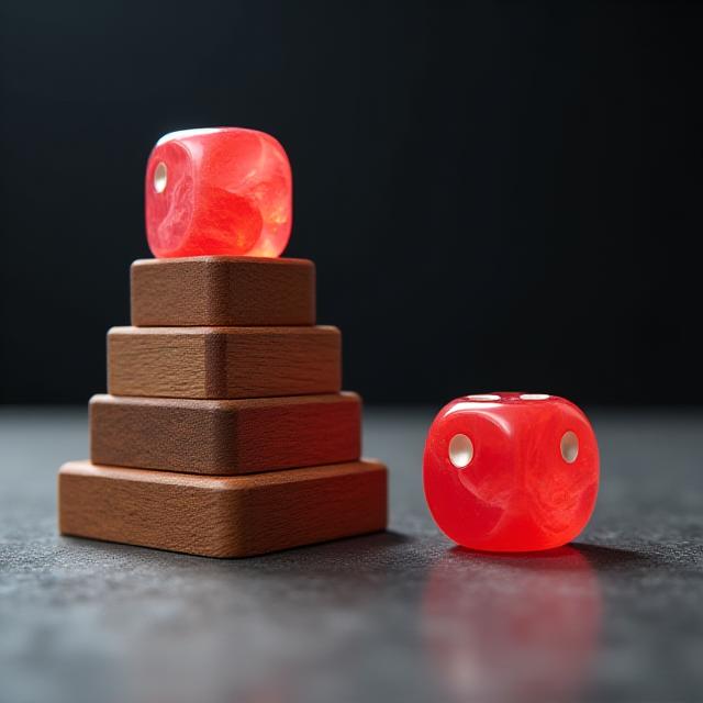 日本の職人が作った木製サイコロとプレミアムスリーブ